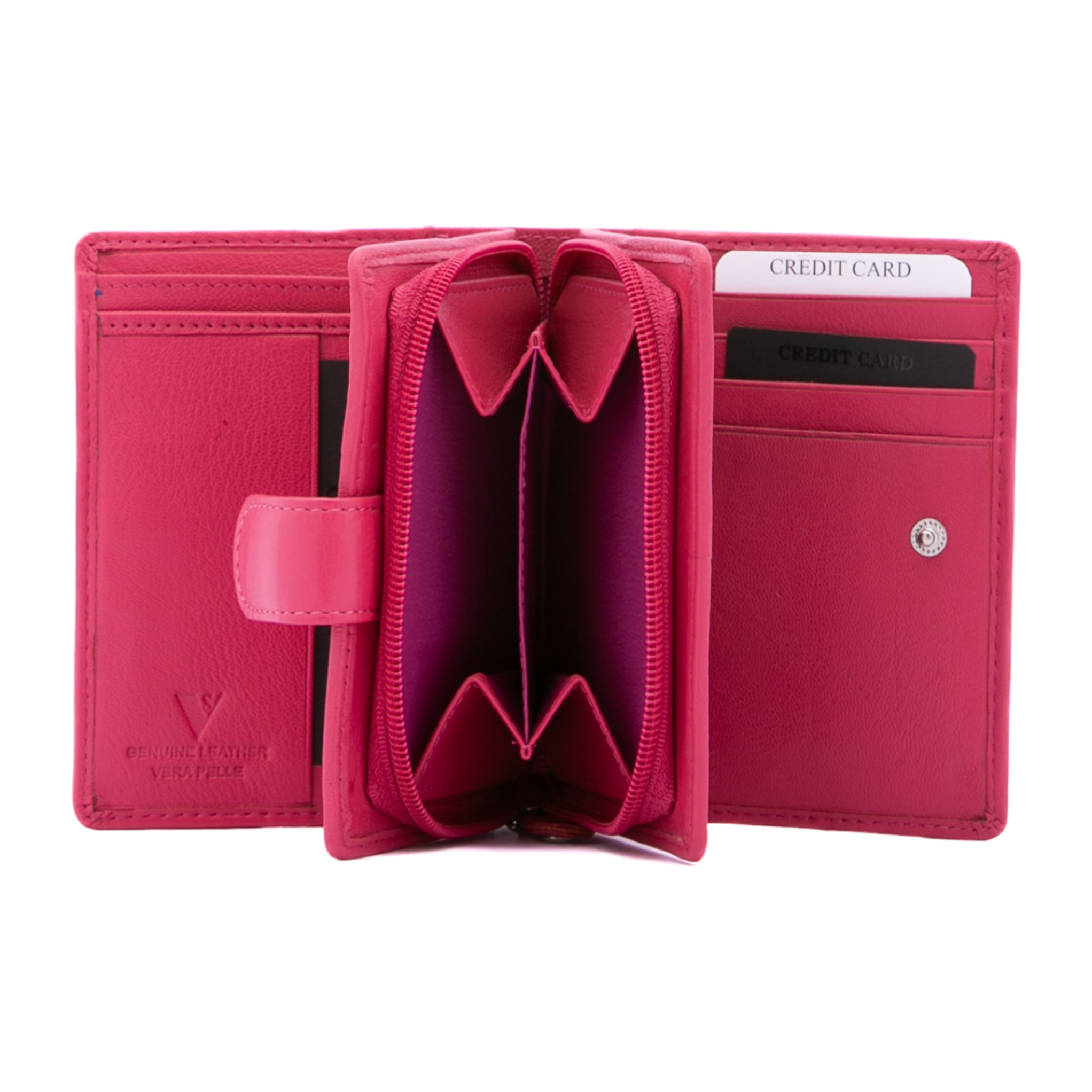 Portafoglio  da donna ecopelle Prodotto Vegano 13x9,5x4 cm