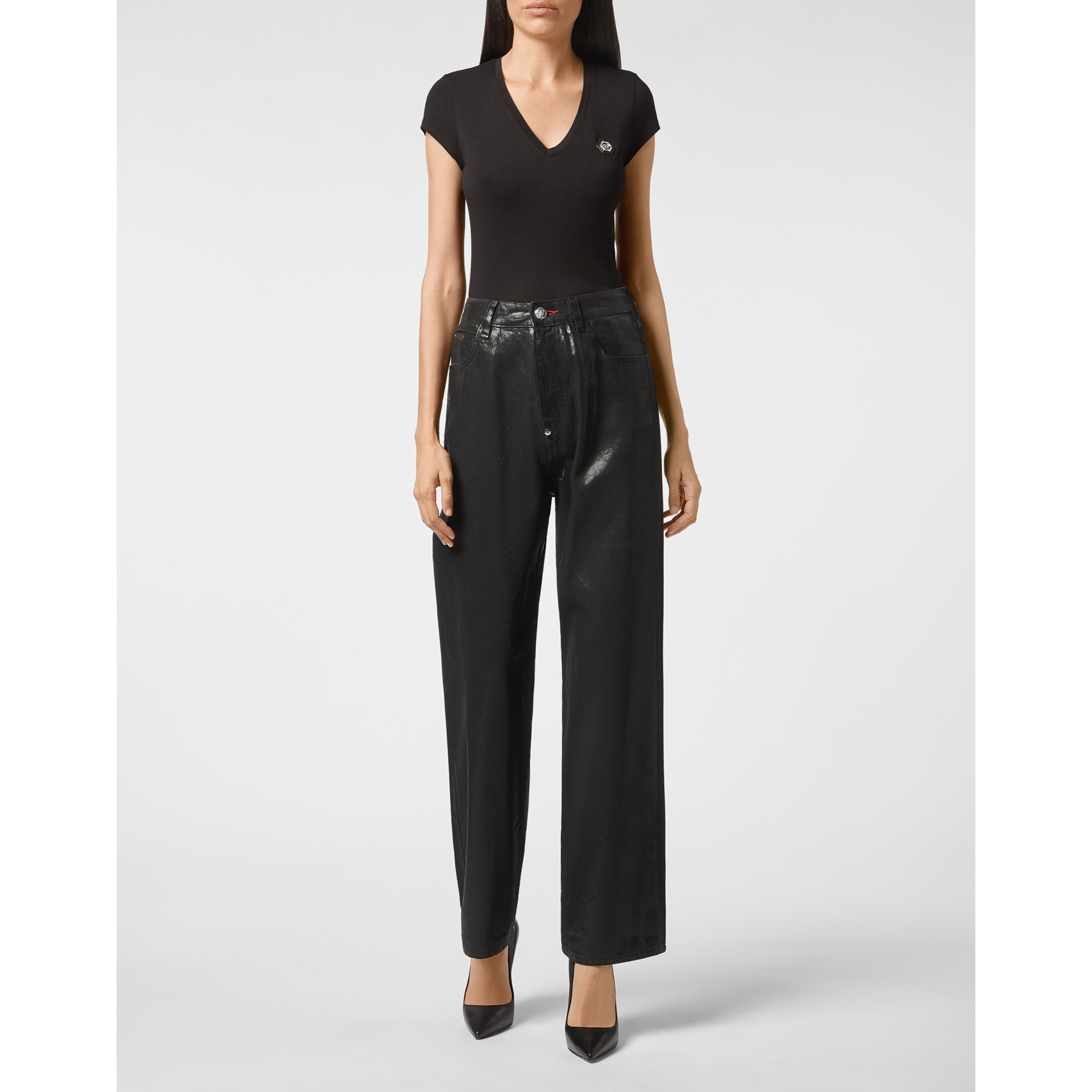 PHILIPP PLEIN Denim Trousers Loose Fit ICONIC PLEIN