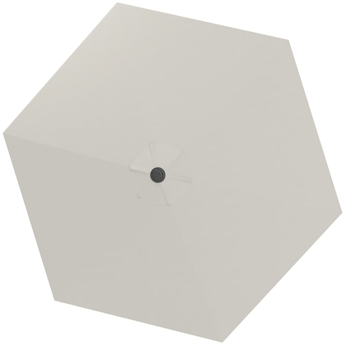 Toldo de Recambio de Sombrilla de 3 m Toldo de Repuesto para Sombrilla de Patio con Ventilación Superior Protección UV 30+ Cubierta de Repuesto para Parasol de Poliéster para Exteriores Crema