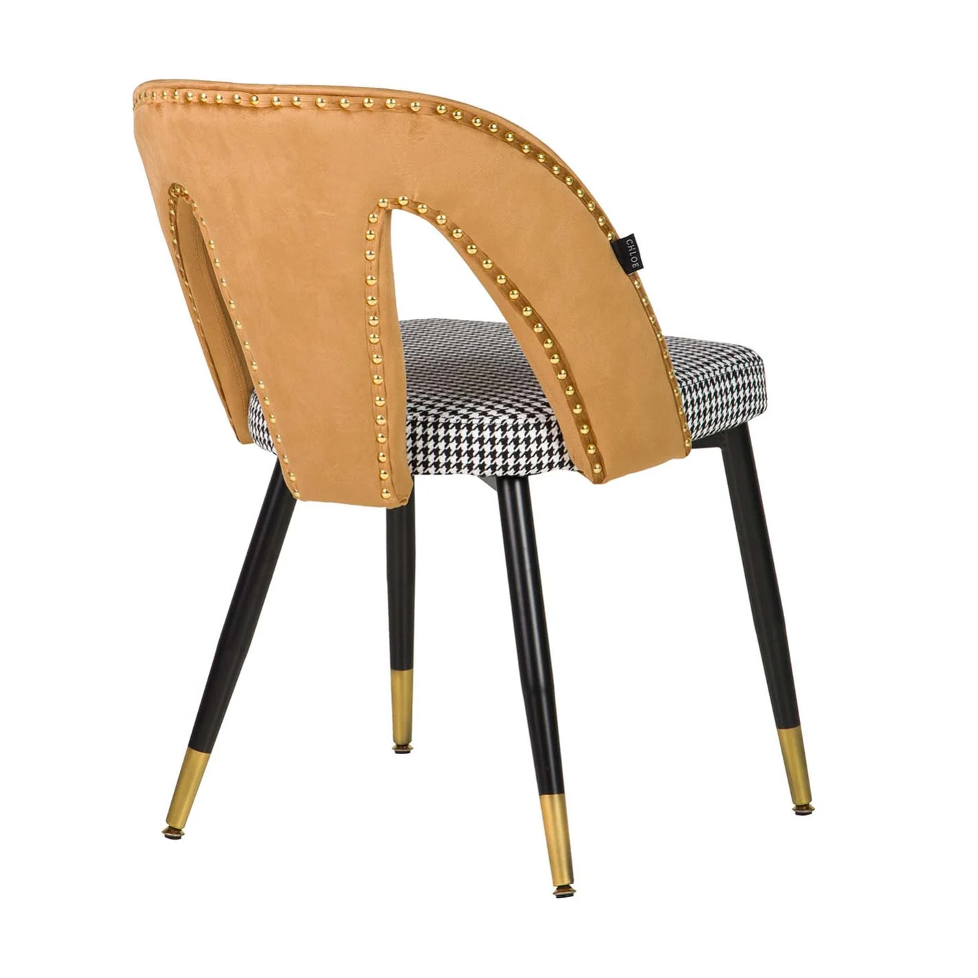 Silla Tachuelas Velvet Amarillo Stowe 49x54x82 Cm