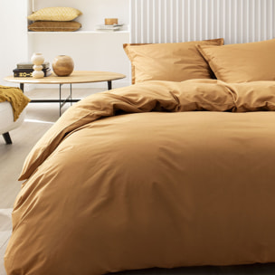 Housse de couette unie en coton, Made in France, TOUT DOUX , Ambre