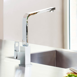 Mitigeur monocommande évier cuisine Eurocube bec haut