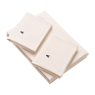 Set sábanas encimera + 2 fundas de almohada en color Ocre Scalpers Home