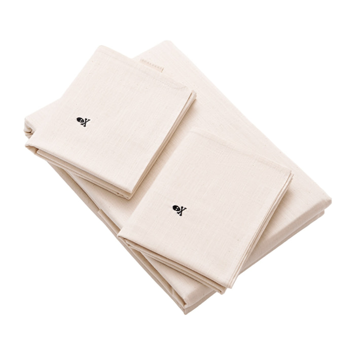 Set sábanas encimera + 2 fundas de almohada en color Ocre Scalpers Home