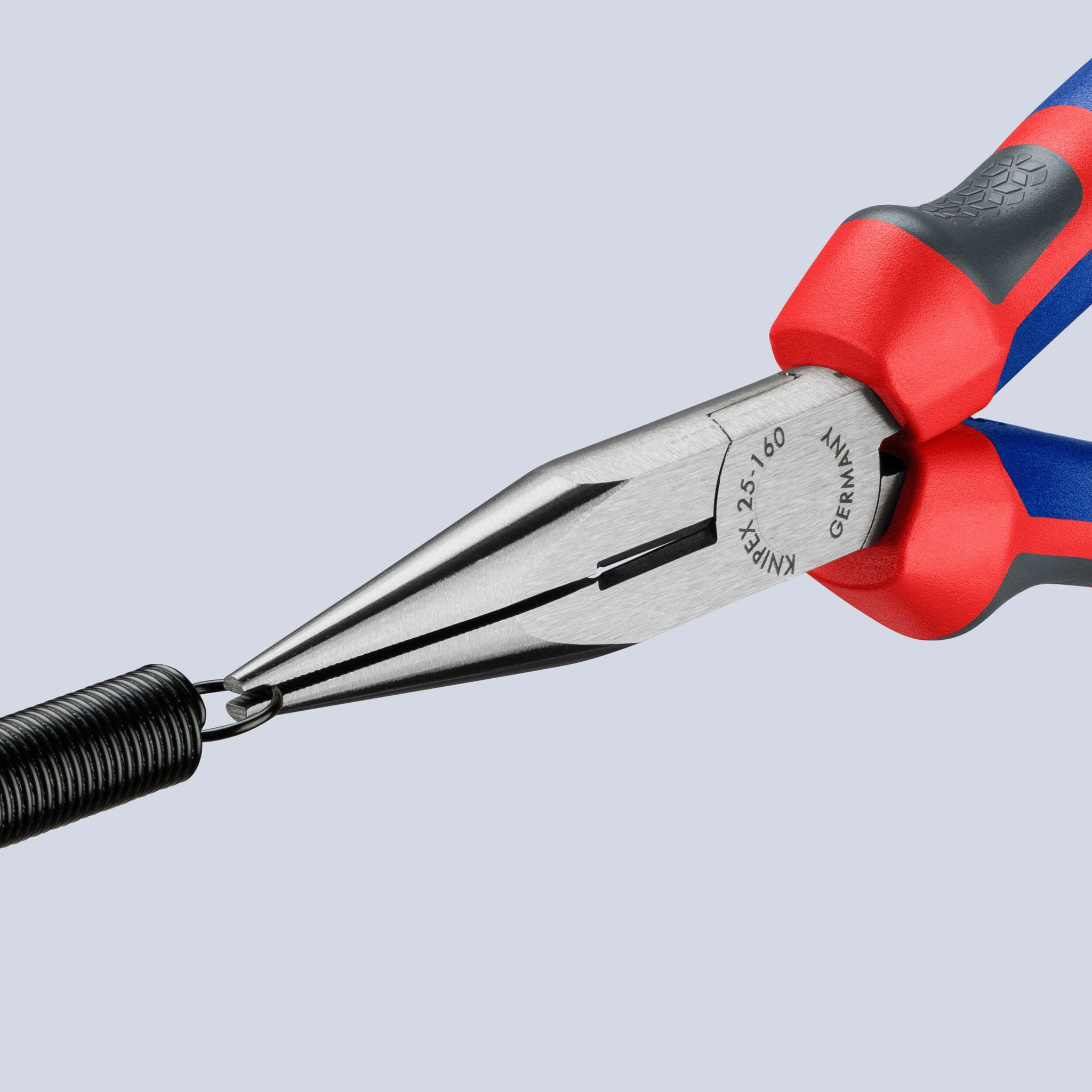 Pince demi-ronde avec tranchant - KNIPEX - 160 mm avec tranchant - 25 02 160