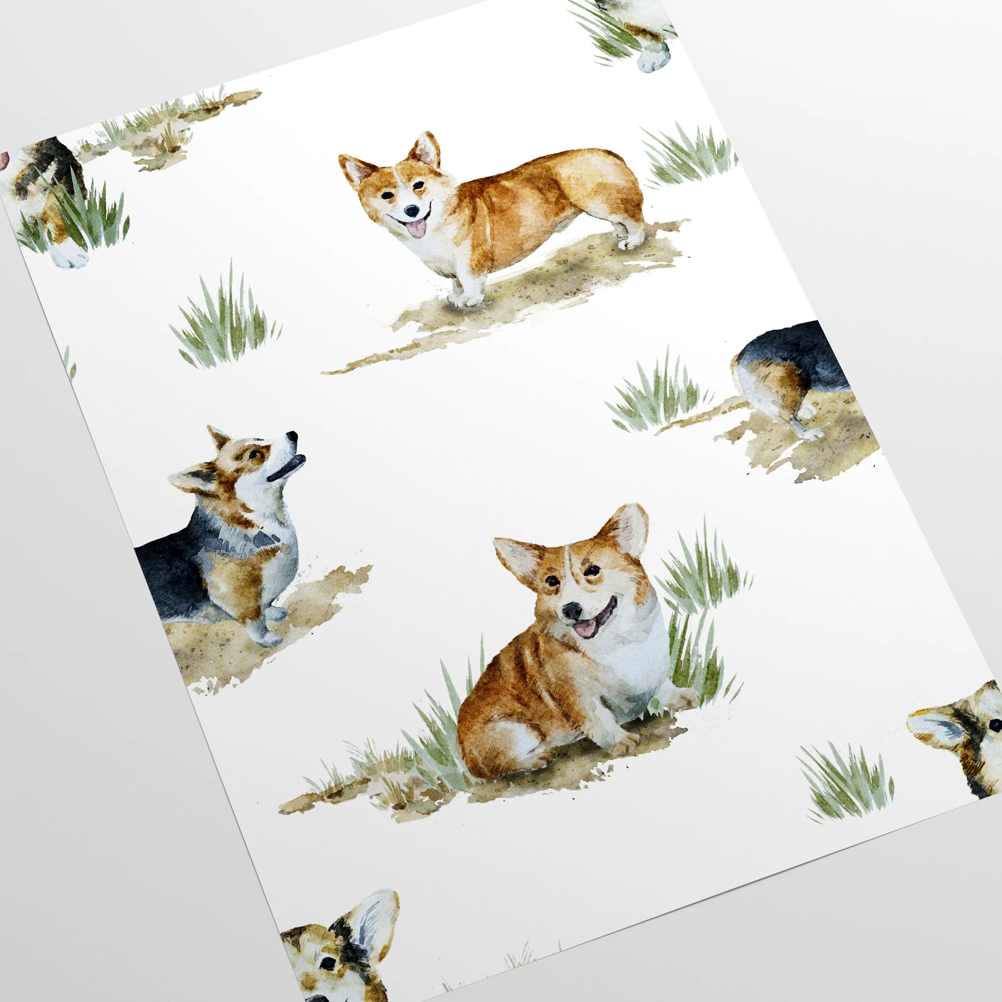 Carta da Parati Corgi