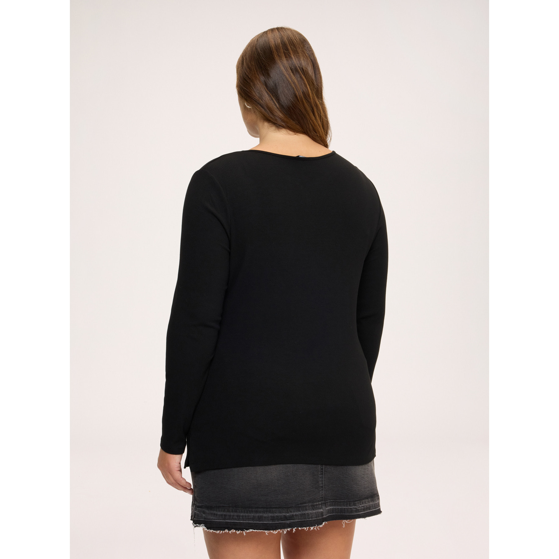 Fiorella Rubino - T-shirt in jersey con dettaglio sullo scollo - Nero
