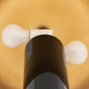 Lampe cylindrique Jody verre ambre H37cm