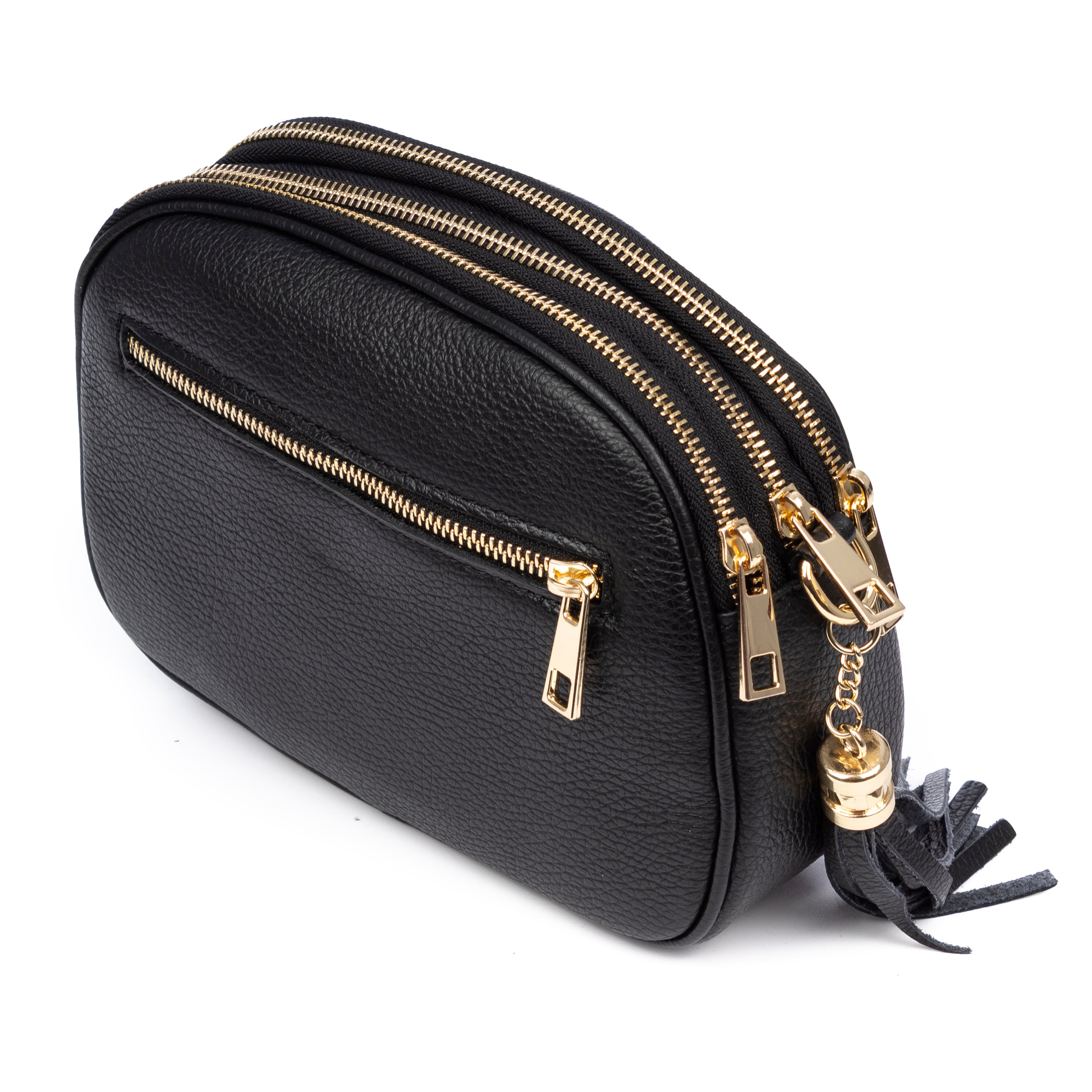 Aliminusa bolso bandolera mujer. Piel auténtica Dollaro, frontal sintético con diseño floral.