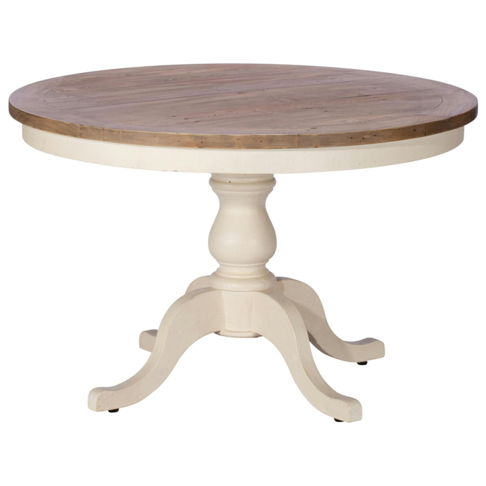 Table à manger ronde blanche 120 cm BRISTOL