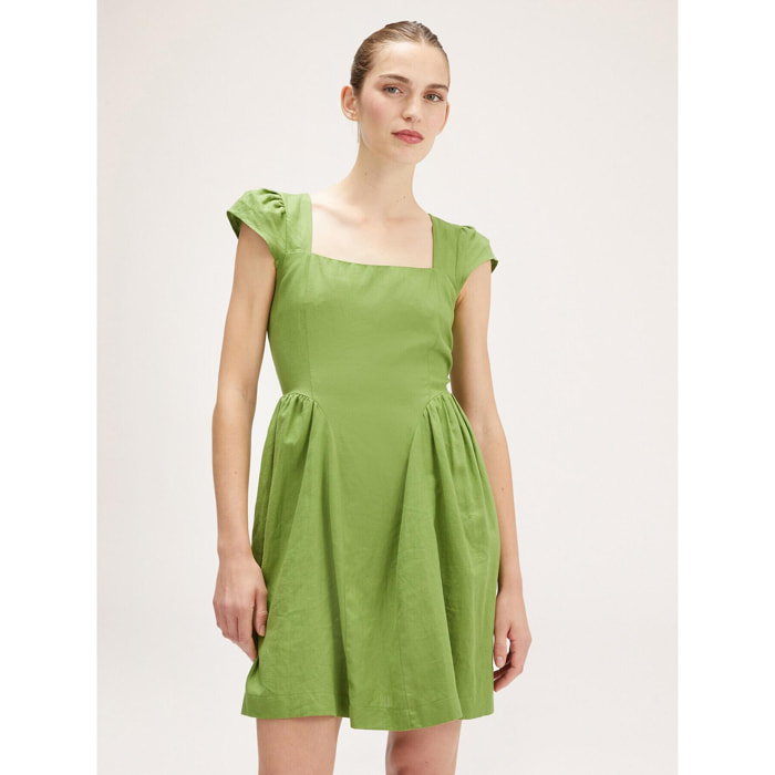 Motivi - Mini dress misto lino - Verde chiaro