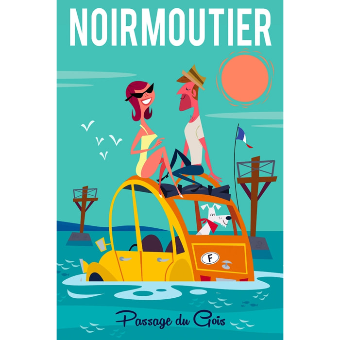 Tableau road trip à noirmoutier Toile imprimée