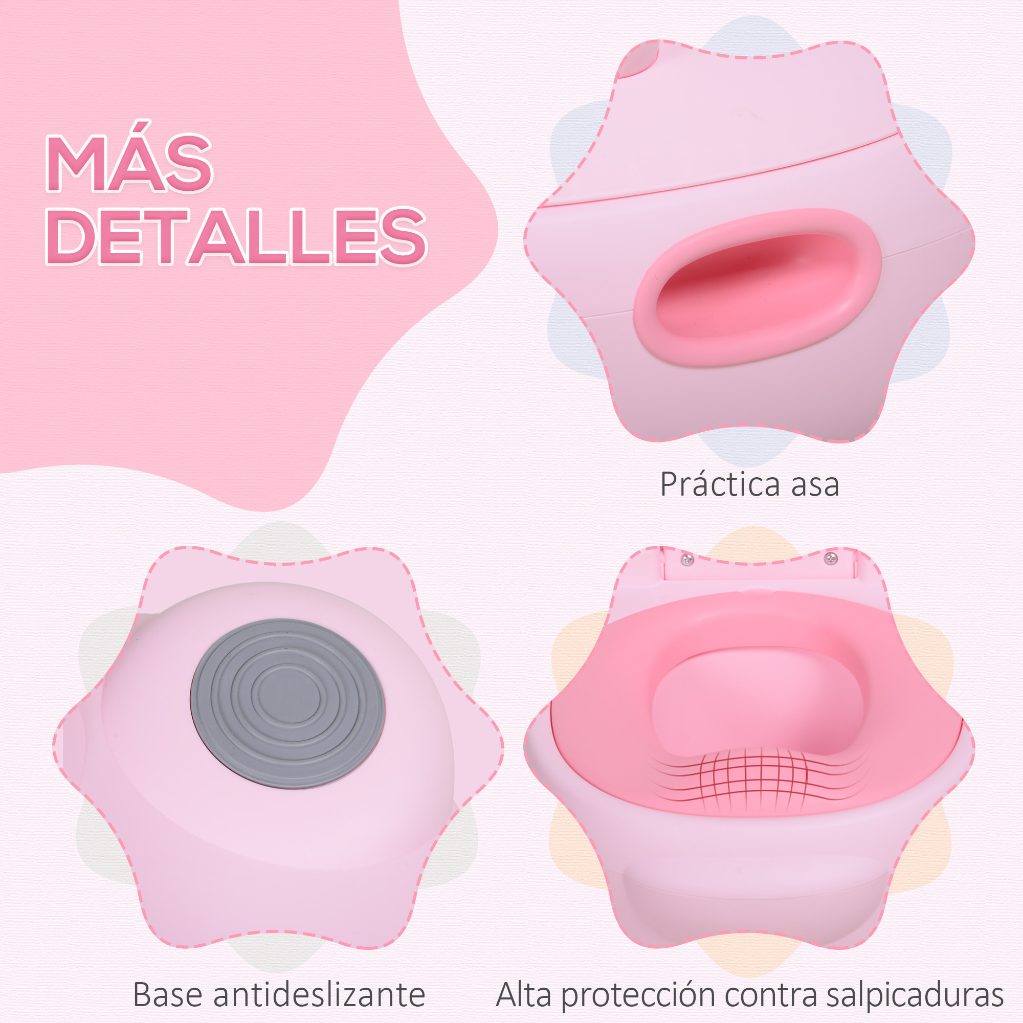 Inodoro Infantil con Forma de Hipopótamo Rosa