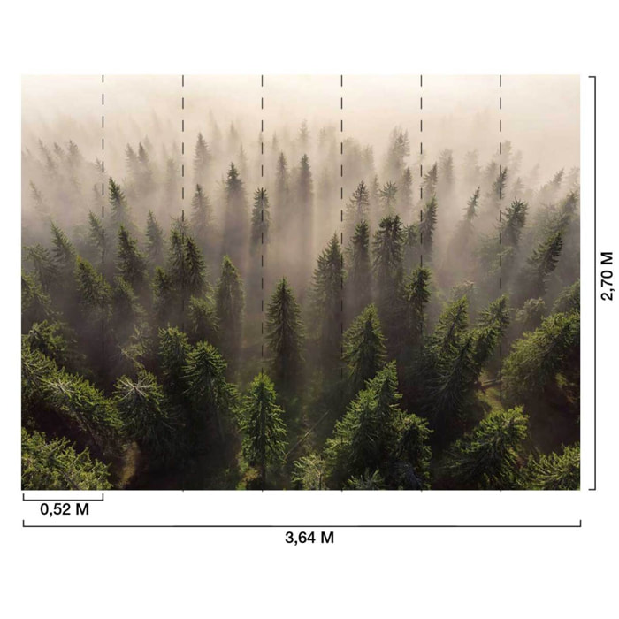 Papier peint l'armée des sapins Intissé