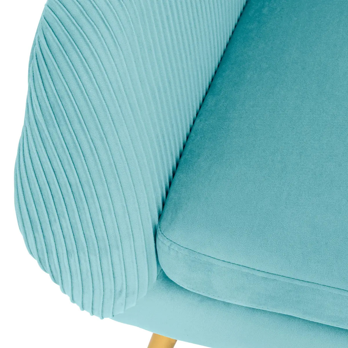 Fauteuil "Solaro" - vert céladon - velours