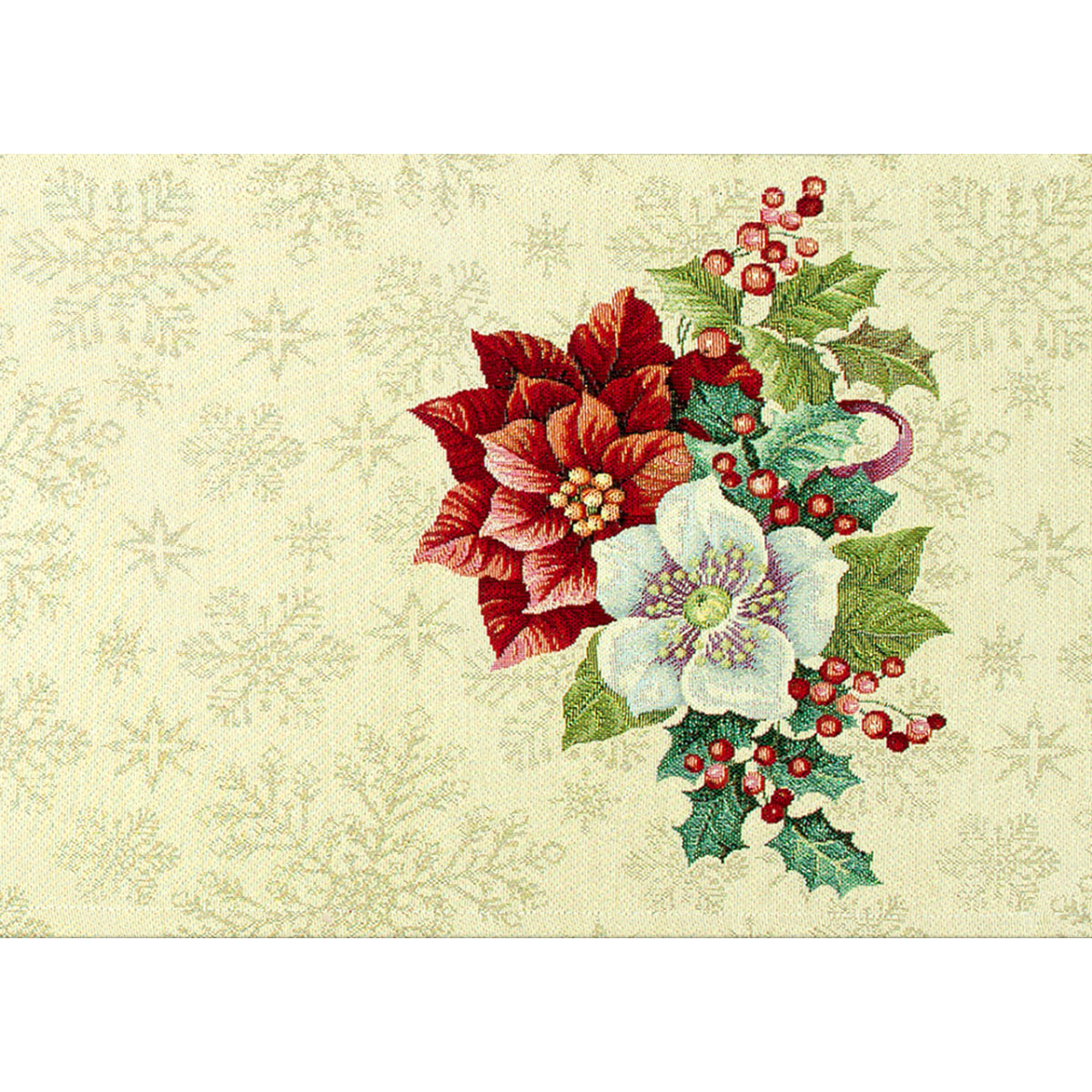 Runner Natalizio Tessuto Gobelin Disegno Stella Natale 40*100