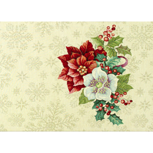 Runner Natalizio Tessuto Gobelin Disegno Stella Natale 40*100