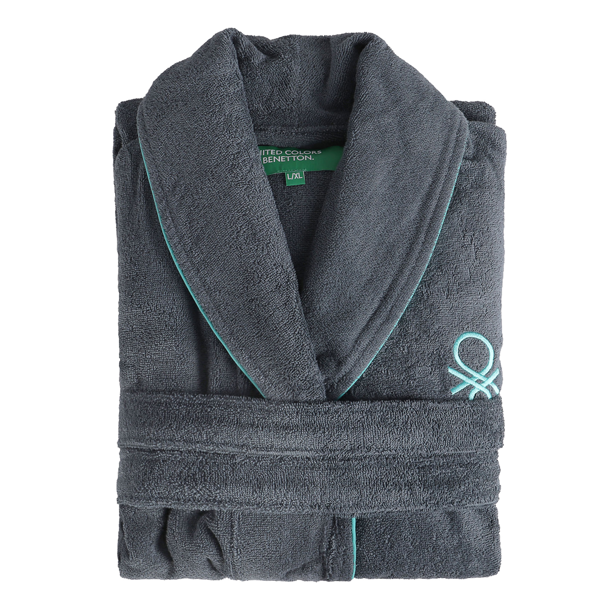 Albornoz m/l gris oscuro  benetton