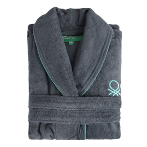 Albornoz m/l gris oscuro  benetton