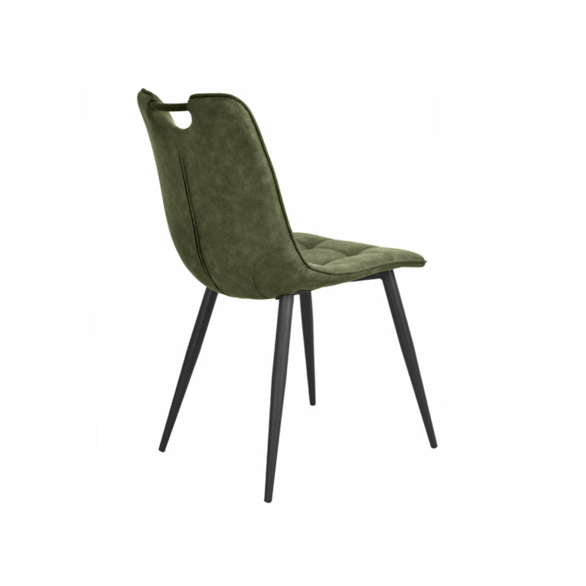 Chaise microfibre effet simili, poignée et pieds noirs - SPOOKY 2