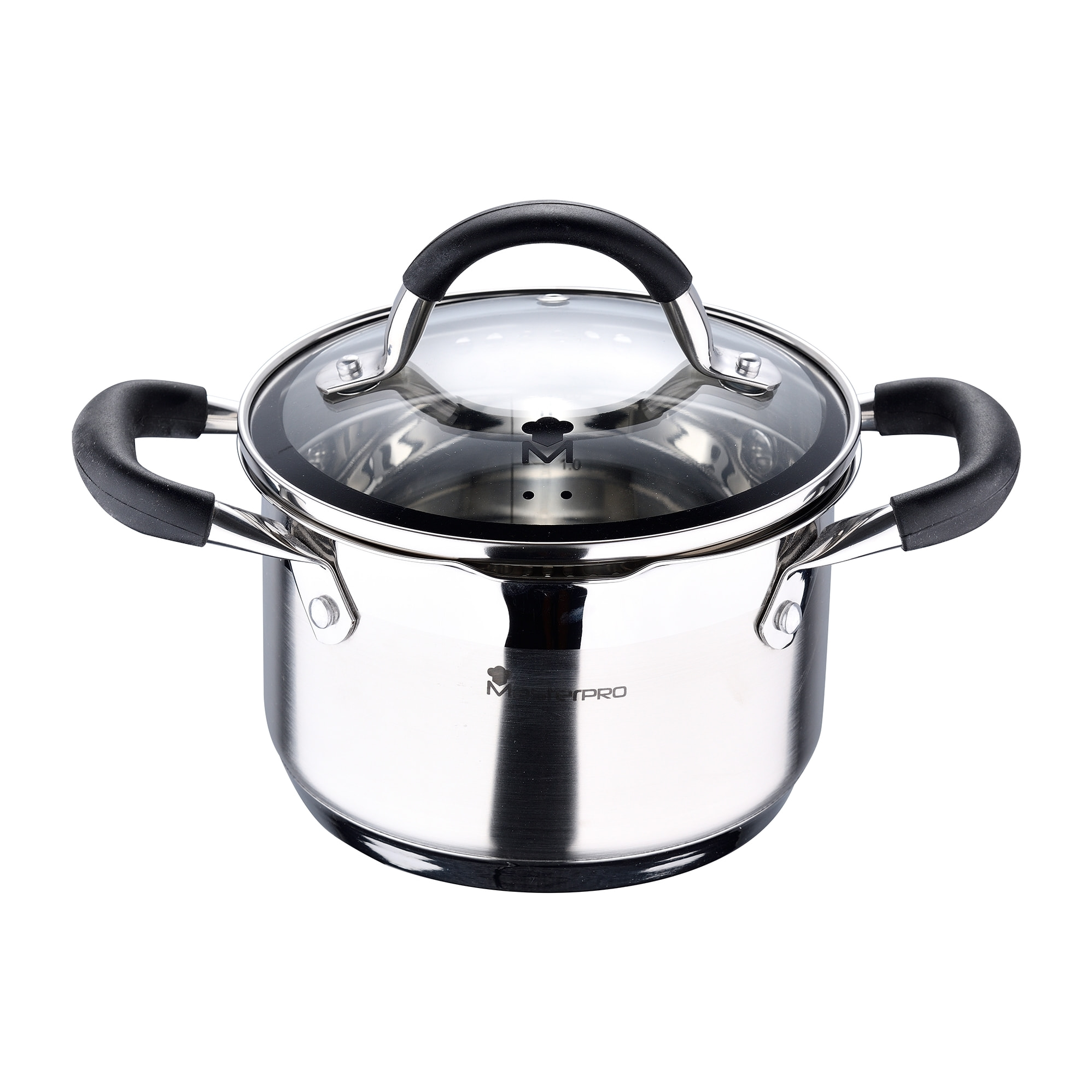 OLLA 16X10CM 1.8L ACERO INOX IND C/TAPA FOODIES MP