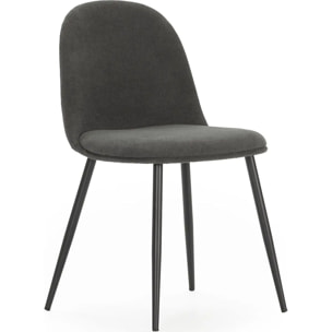 Lot de 4 chaises en tissu - HAVEN