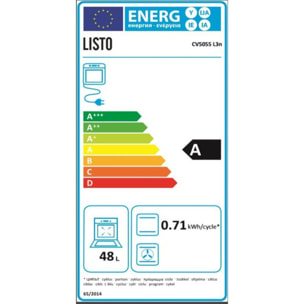 Cuisinière vitrocéramique LISTO CV5055 L3n