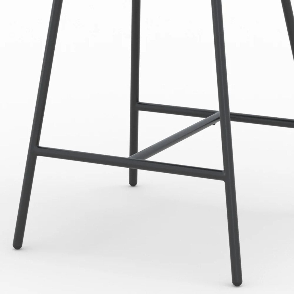 Lot de 2 chaises pour îlot central en tissu gris foncé 68 cm - Cécilia