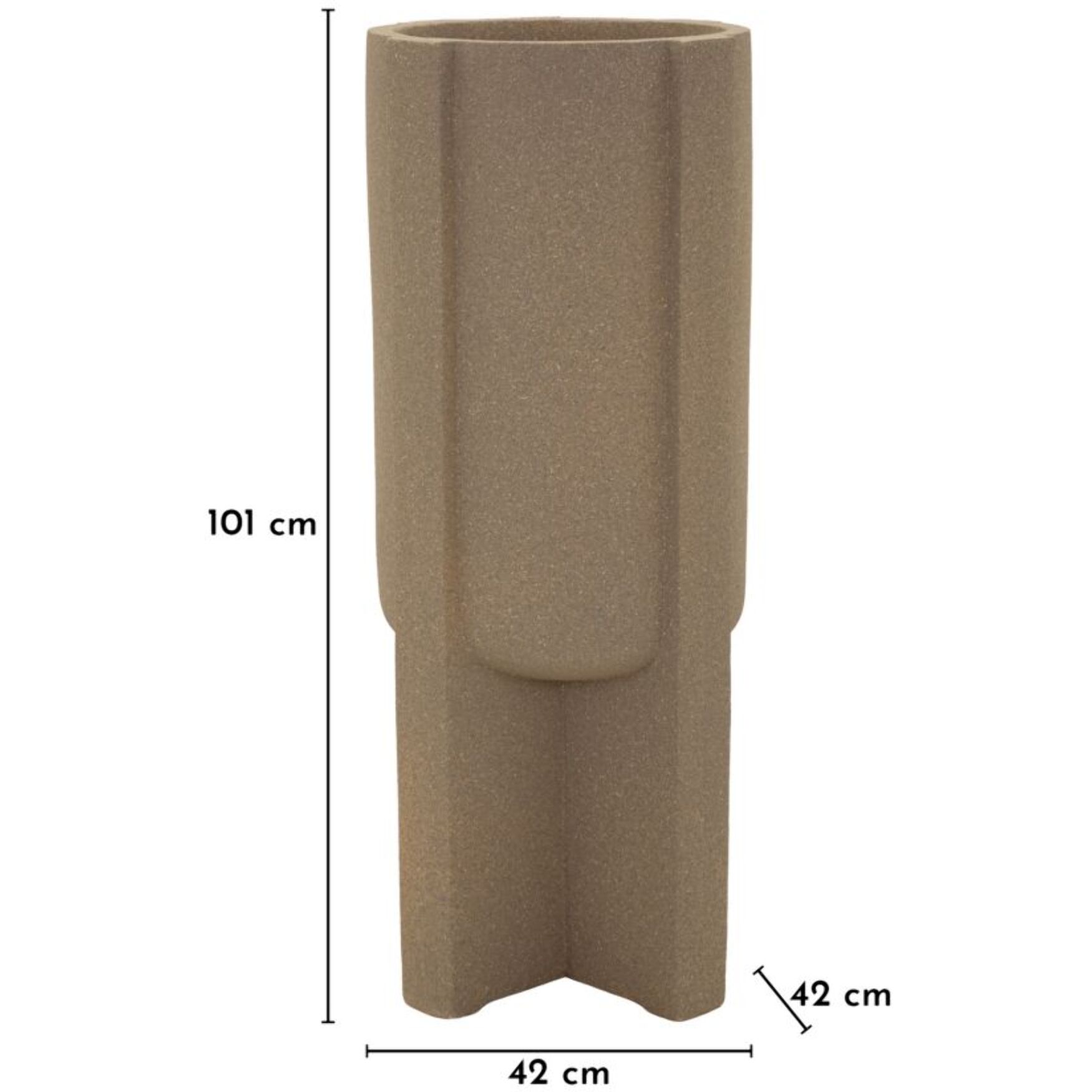 P/VASO DA ESTERNO MOAI CM Ø 42X101 (APERTURA CM Ø 34)