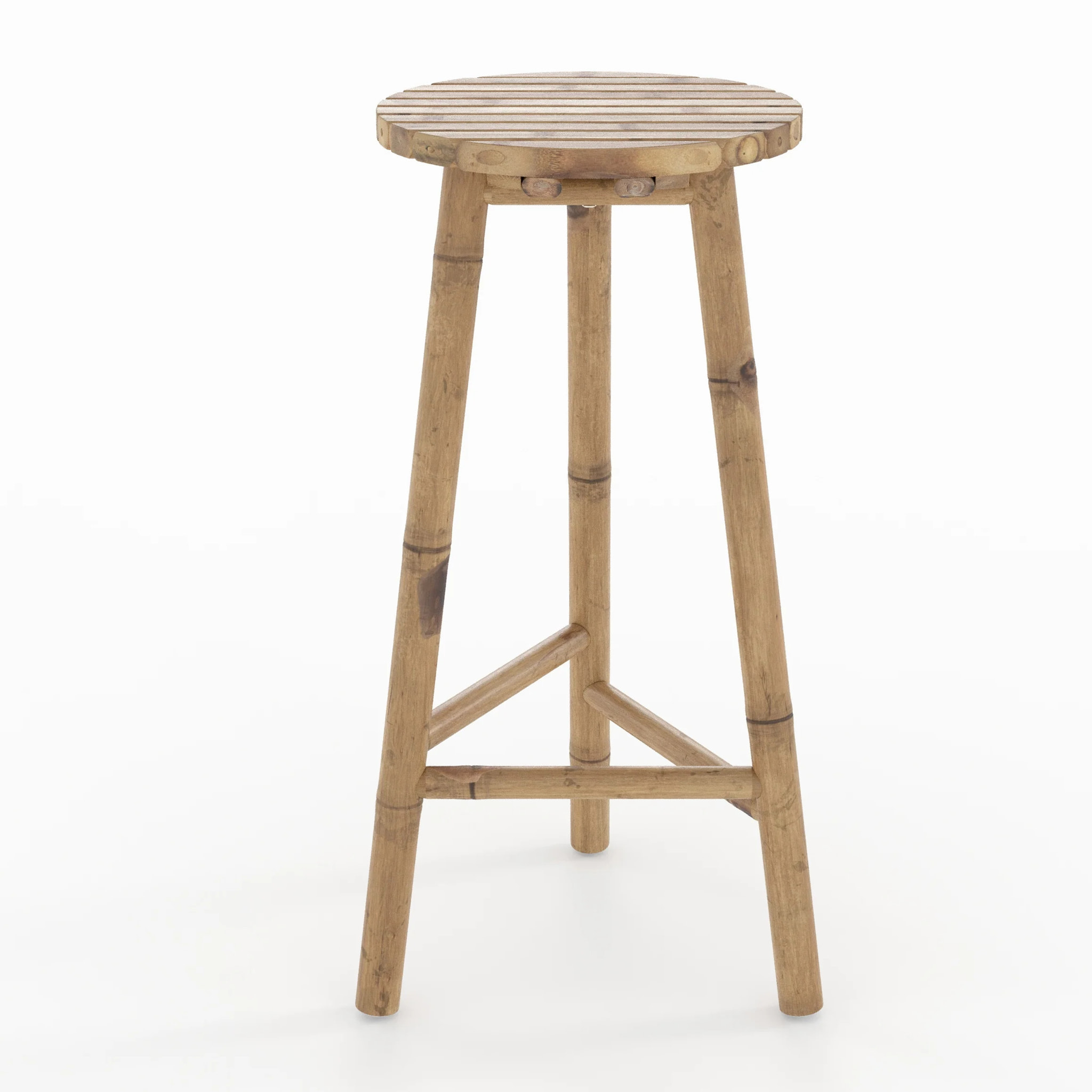 Tabouret de bar extérieur en bambou 74 cm - Eli
