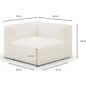 Module d'angle réversible en tissu bouclé - MODULO