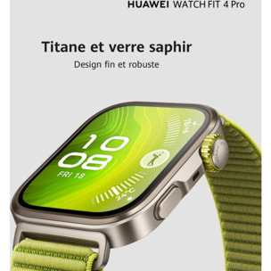 Montre connectée HUAWEI Watch Fit 4 Pro Vert