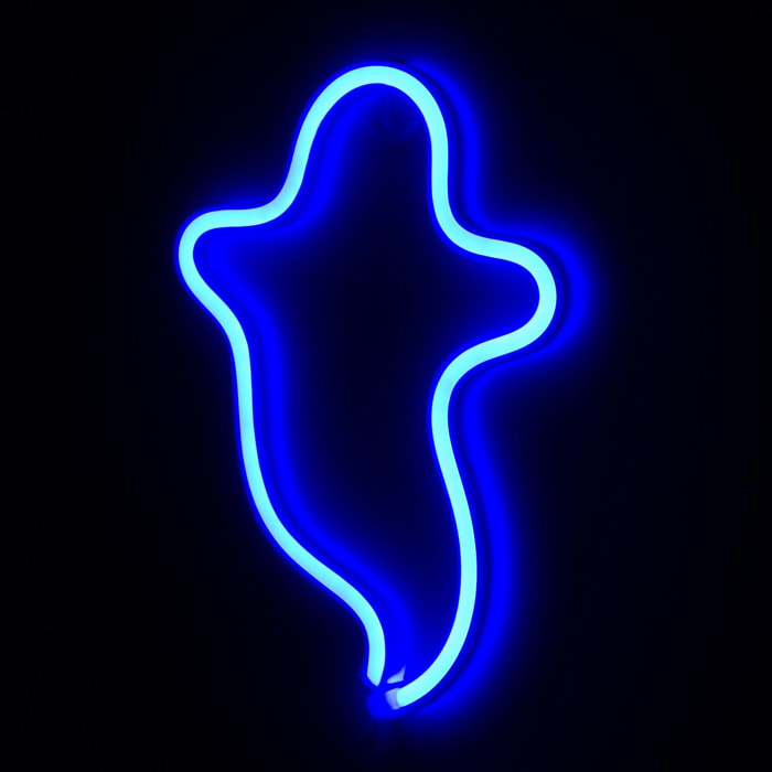 Ciondolo neon blu, design Ghost.