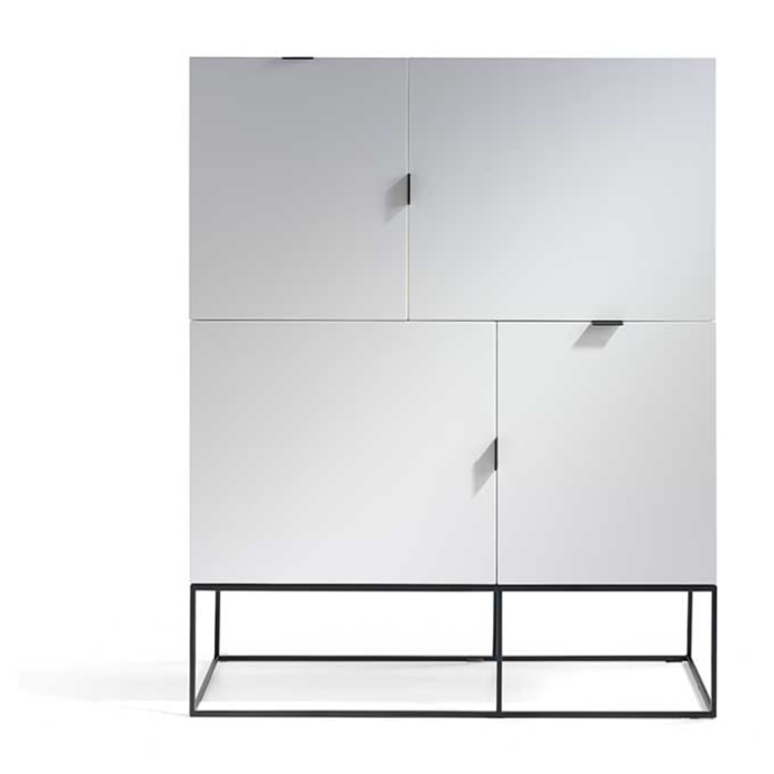 Aparador alto – Blanco brillo