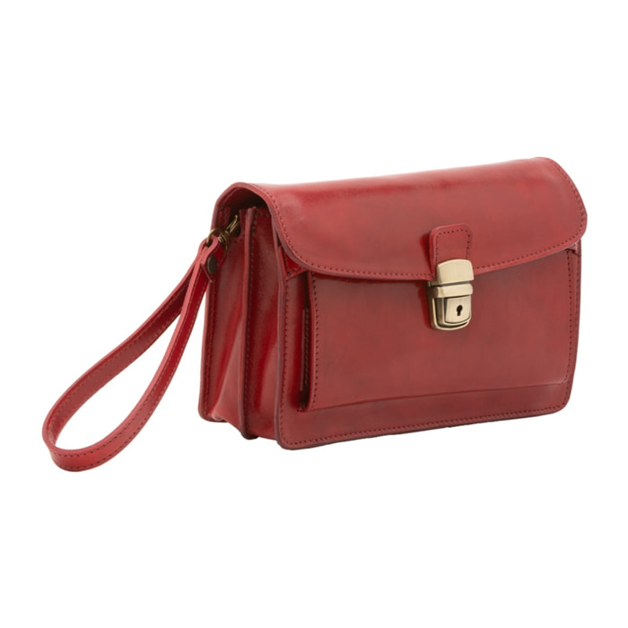 Borsa a mano  da uomo In Vera pelle Made in Italy 24x17x8 cm