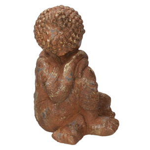 Buddha in resina bronzo cm25,4x25,2h34,6