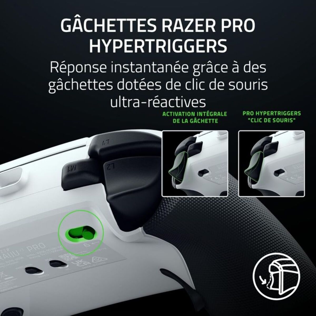 Manette RAZER Raiju V3 Pro Blanc
