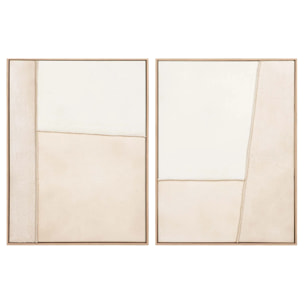 Set 2 Cuadros Con Relieve 60x3x80 Cm