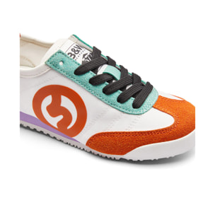 Zapatillas Deportivas con Detalles en Ante en Multicolor