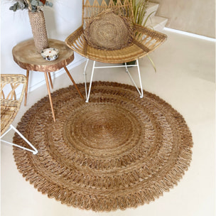 Tapis rond en jute tissé à la main 140cm JERICO