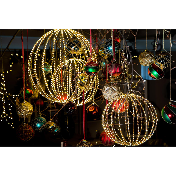Sfera raggi con 700 led est - Pezzi 1 - BIANCO - Bianchi Dino SpA