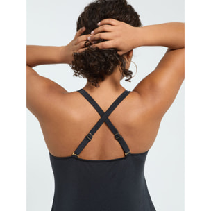 Fiorella Rubino - Top Tankini con detalle de anilla - Negro