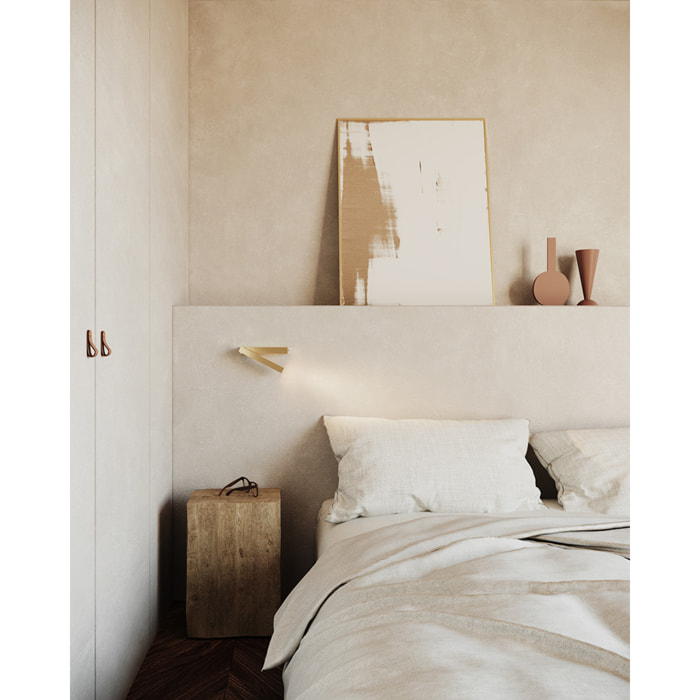 LEDS C4 Luz de lectura Hall Slim LED 3.5 Blanco cálido - 2700K ON-OFF Oro mate 150lm