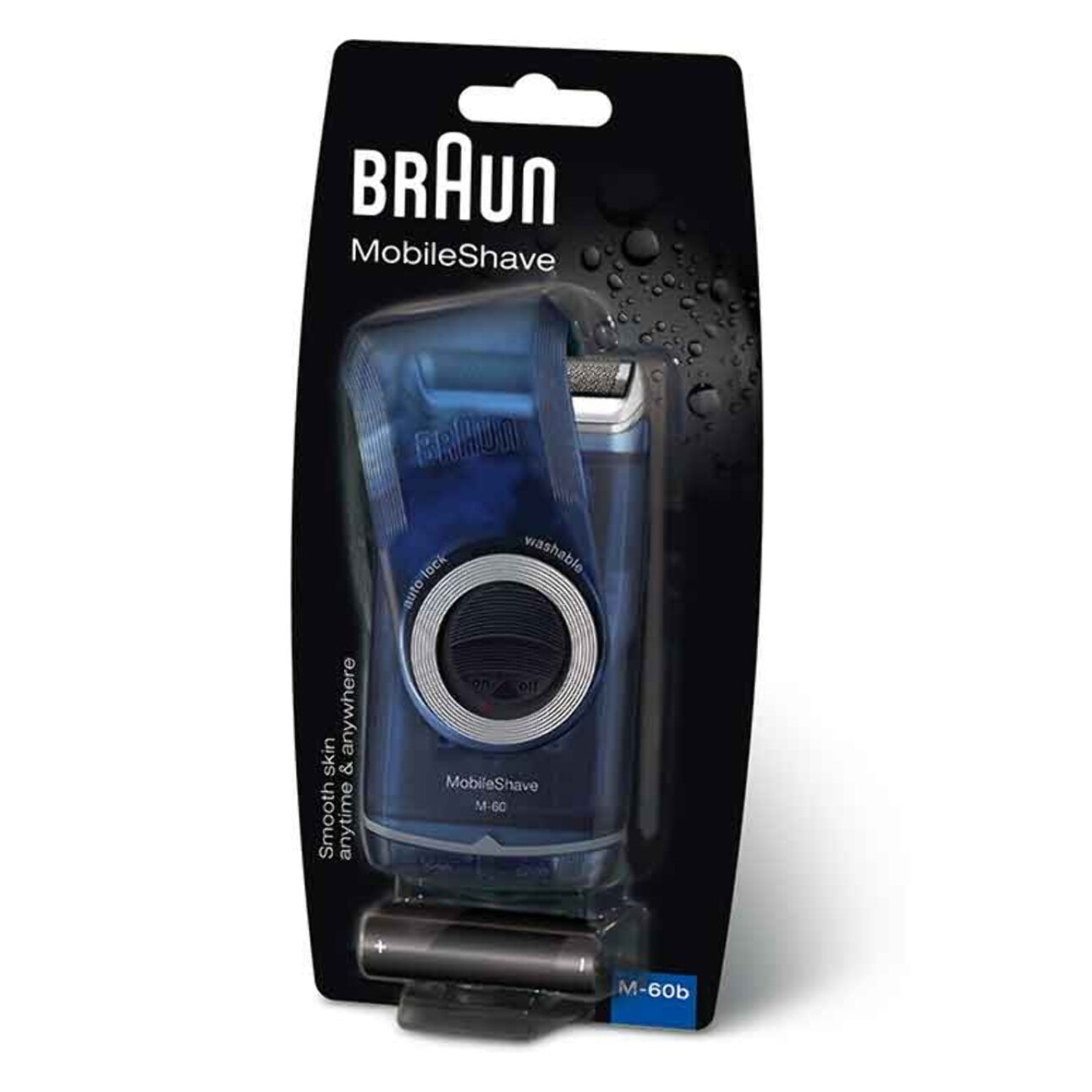 Afeitadora Portátil Hombre Braun PocketGo M60b MobileShave - Lámina SmartFoil