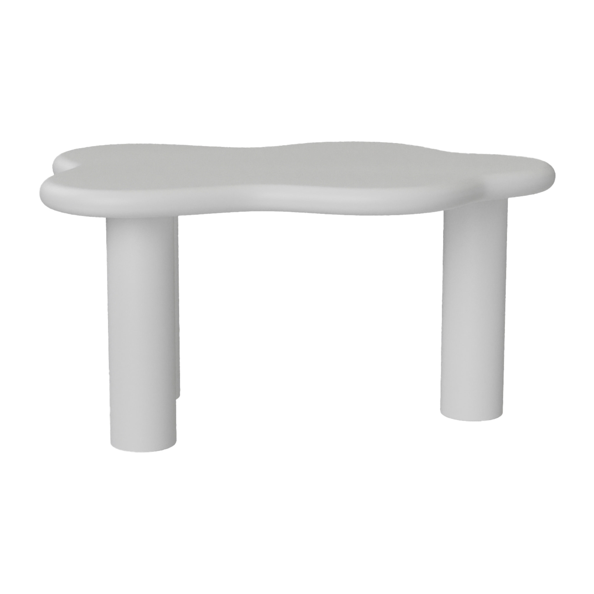 Clémentine – Table basse design en magnésie blanche