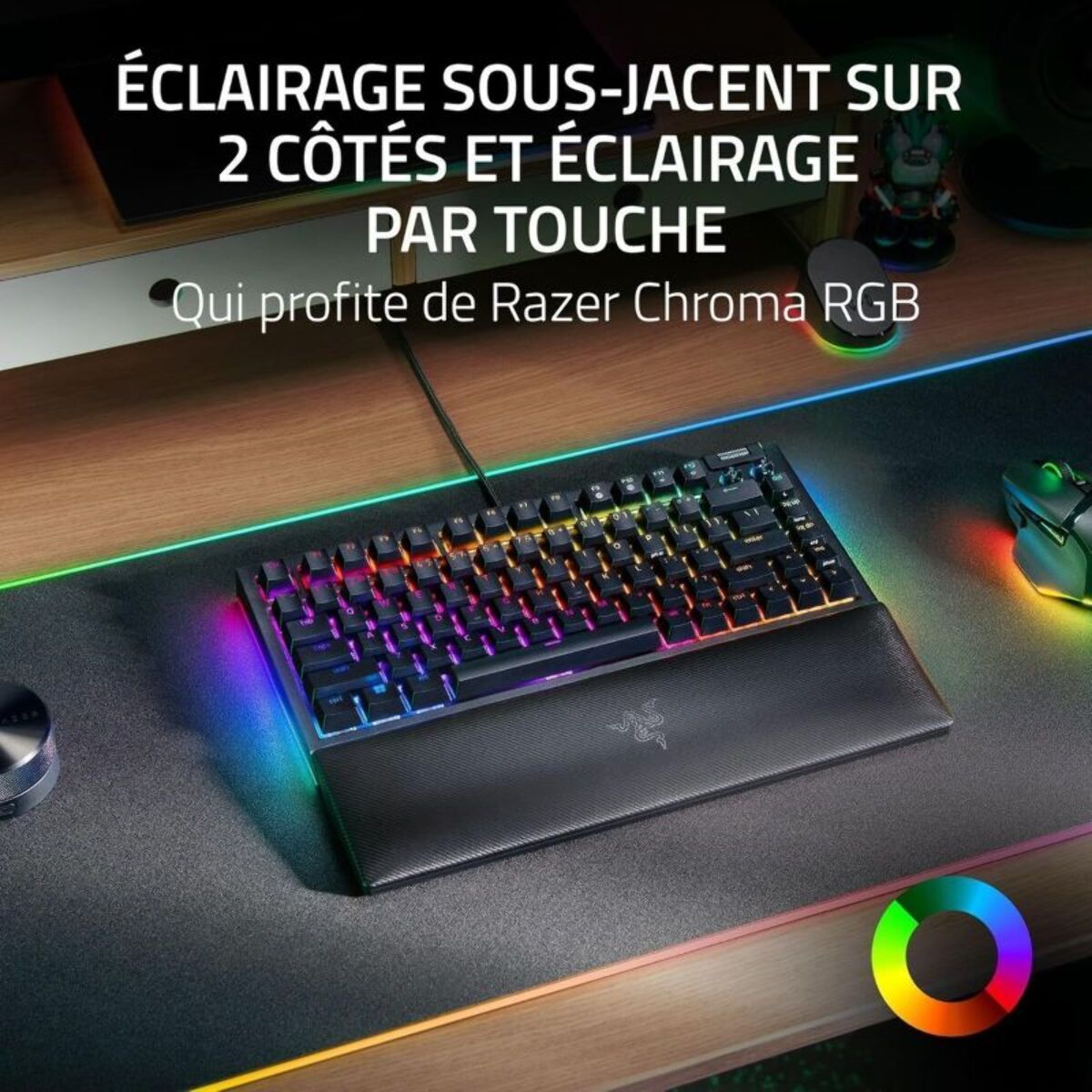 Clavier gamer sans fil RAZER BlackWidow V4 Low-profile HyperSpeed Switches Orange