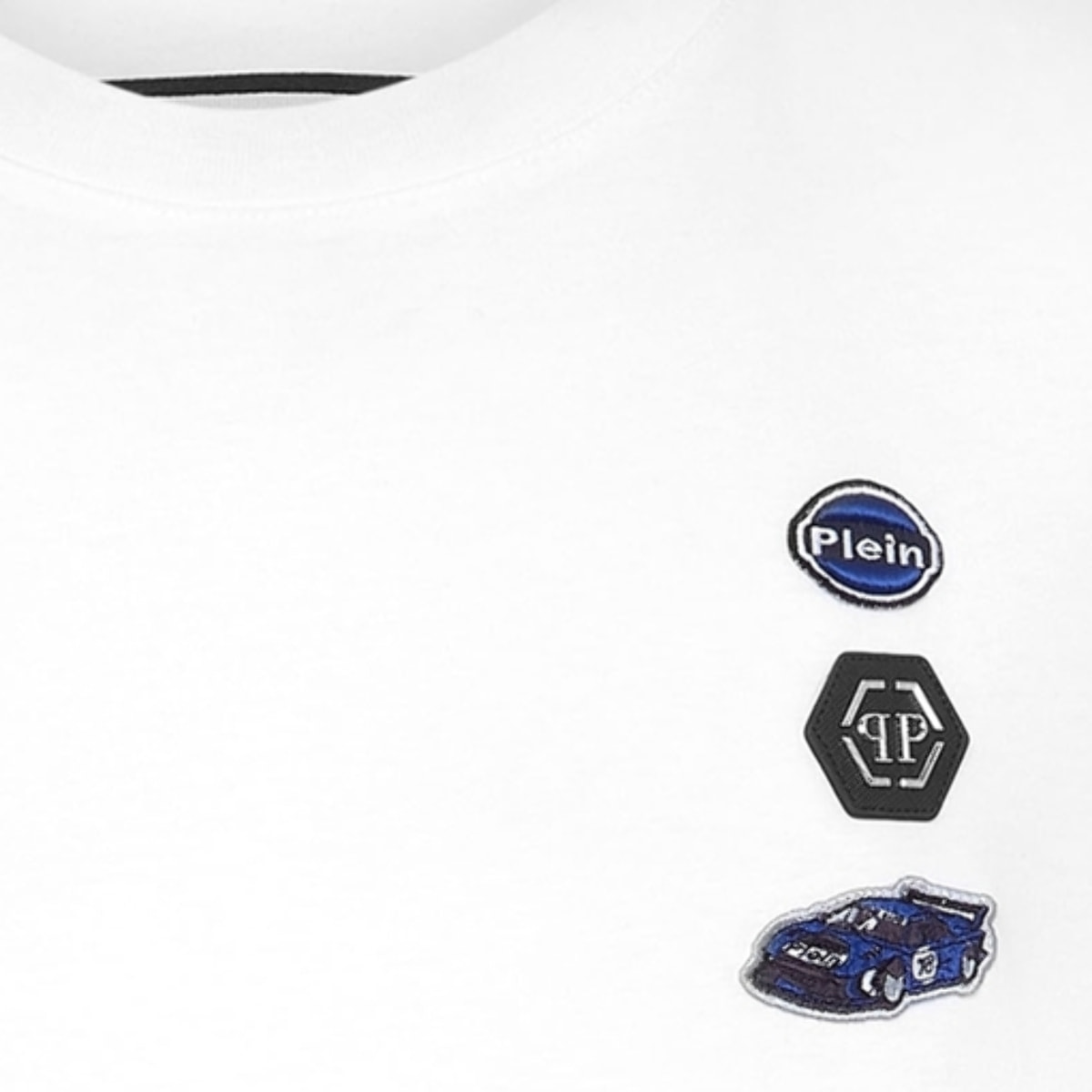 PHILIPP PLEIN Camiseta de cuello redondo y manga corta RACING