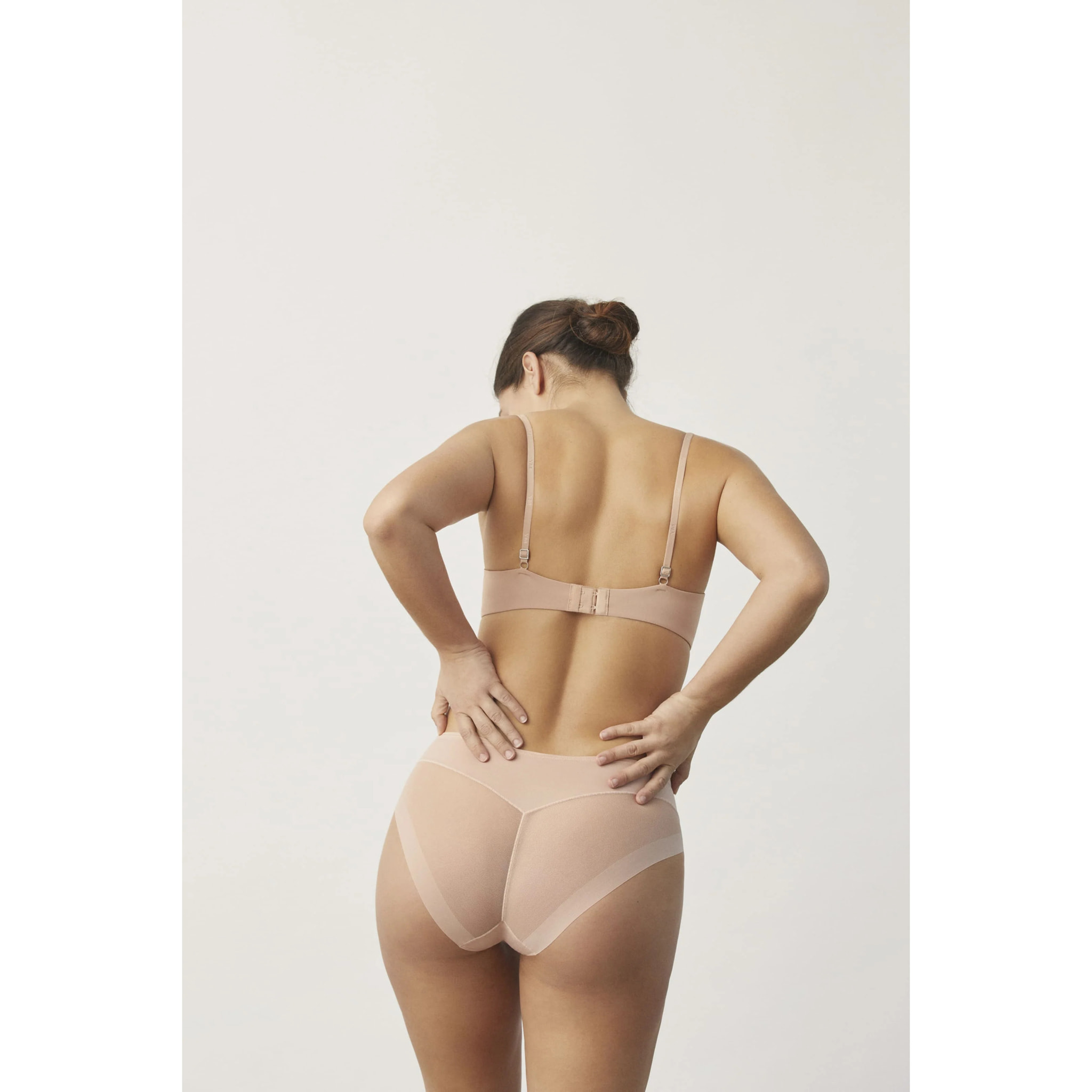 Mutandina midi in tulle beige