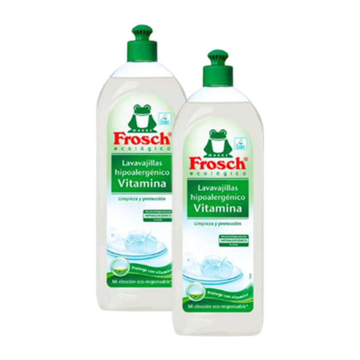 Lavavajillas hipoalergénico Frosch Pack 2 x 750 ml