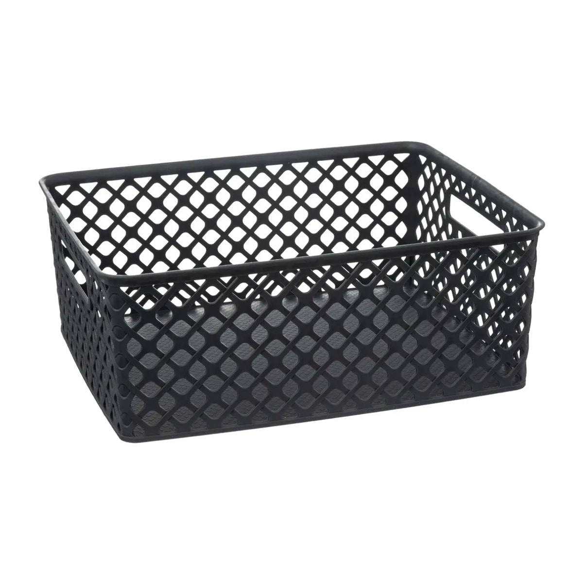 Lot de 4 paniers Folk gris